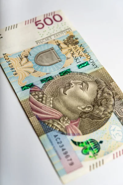 Poets Bankbiljettenpapier Geld 500 Pln Zloty — Stockfoto