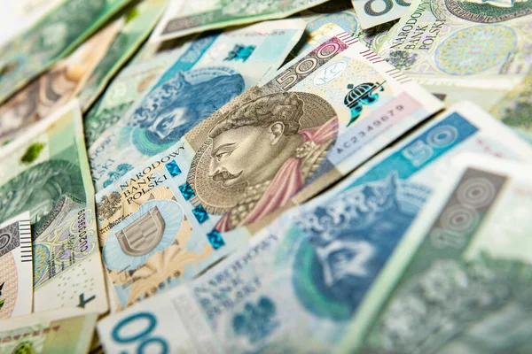 Lengyel Papírpénz Vagy Bankjegyek — Stock Fotó