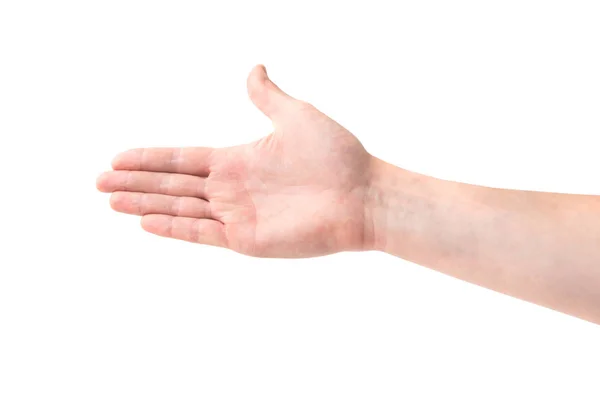 Hand Handshake Isolated White Background — Stock Photo, Image