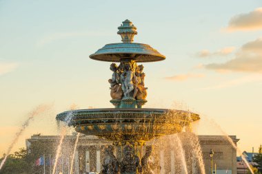 Fransa, Paris 'teki Place de la Concorde' da Fontain