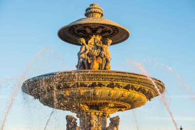 Fransa, Paris 'teki Place de la Concorde' da Fontain