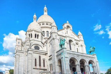 Basilica Sacred Heart Bazilikası'Coeur Basilique du Sacré Montmartre Paris ve Paris