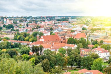 City Vilnius - eski şehir, Litvanya Panoraması