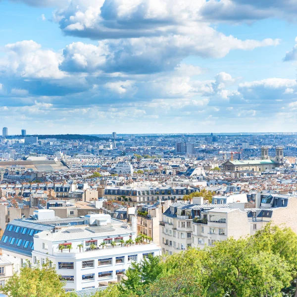 Panorama París Desde Montmartre Hermoso Paisaje Urbano Viaje — Foto de Stock