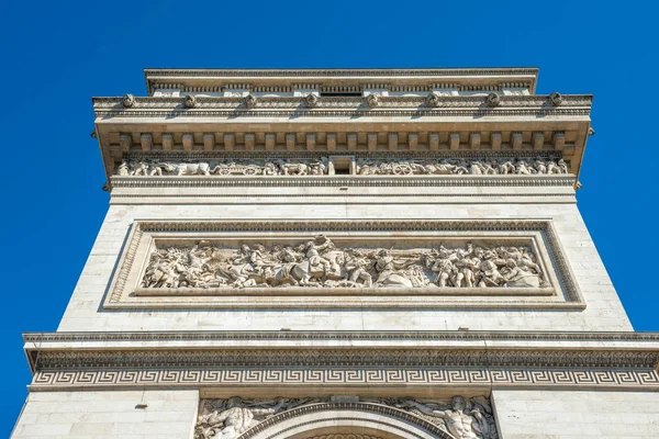 Arco Del Triunfo Cielo Azul París Francia —  Fotos de Stock