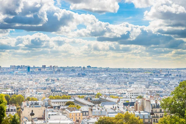 Panoramastadt Paris Vom Montmartre Aus Schöne Reise Stadtlandschaft — Stockfoto