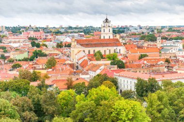 City Vilnius - eski şehir, Litvanya Panoraması