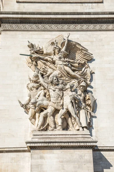 Vista Vicino Dell Arco Trionfo Parigi Francia — Foto Stock