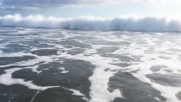 青い波が海の熱帯のビーチでサーフィンします 高解像度映像 — ストック動画