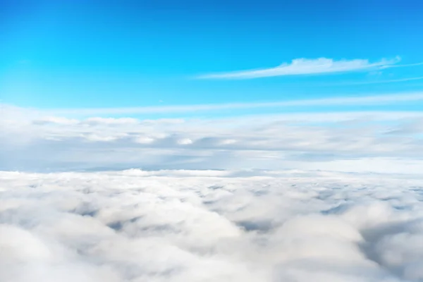 Cielo Azul Nubes Blancas Vista Desde Plano —  Fotos de Stock