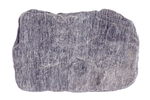 Серый Плоский Камень Изолирован Белом Фоне — стоковое фото