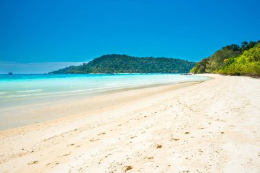 Tropik adada güzel plaj Panoraması