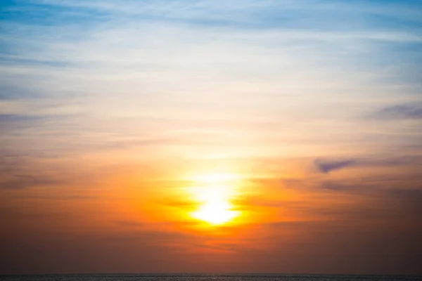 Orange dramatic sunset as background — Stock Photo, Image