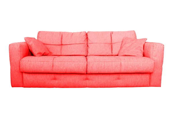 Modern red sofa or couch furniture — Stock Photo, Image