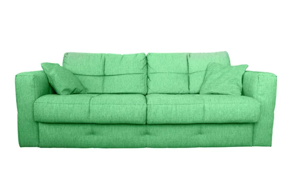 Modern green sofa or couch furniture — Stock Photo, Image