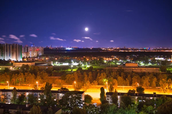 Nacht stad panorama — Stockfoto