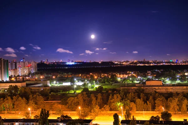 Nacht stad panorama — Stockfoto