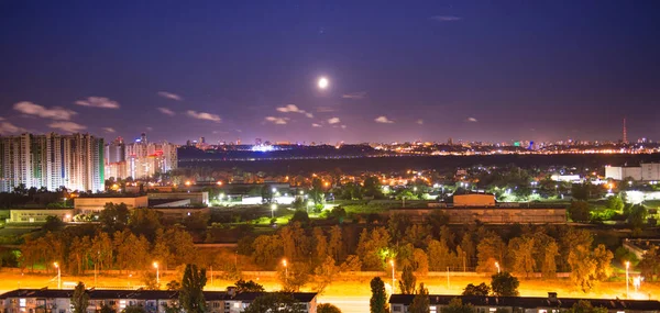 Nacht stad panorama — Stockfoto