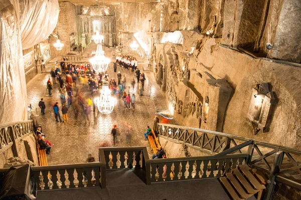 Capilla en la sala principal de la Wieliczka — Foto de Stock