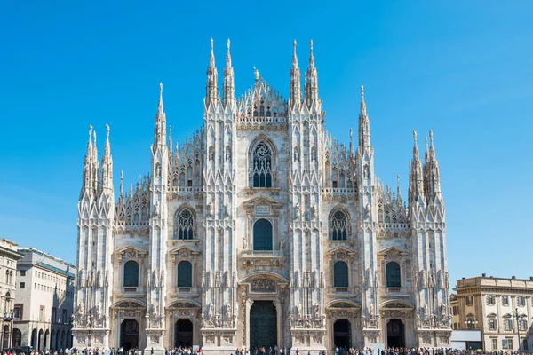 Catedral Gótica Del Duomo Plaza Milán Italia — Foto de Stock