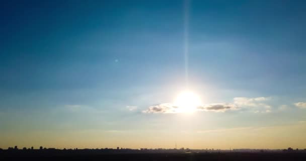 Lapso Tiempo Del Cielo Atardecer Con Nubes Movimiento Puesta Sol — Vídeos de Stock