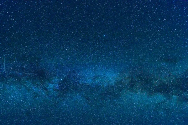 Cielo Nocturno Azul Oscuro Con Muchas Estrellas Fondo Vía Láctea — Foto de Stock