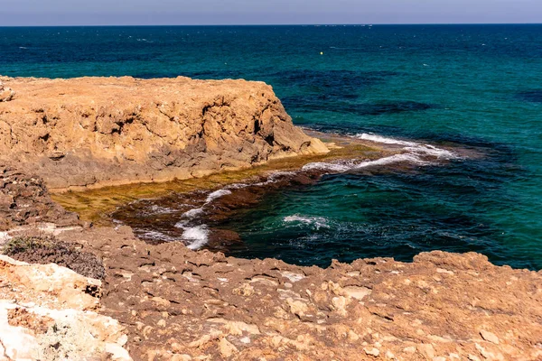 Seascape Penhascos Mar Mediterrâneo Espanha — Fotografia de Stock