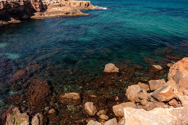 Paisagem marinha e falésias — Fotografia de Stock