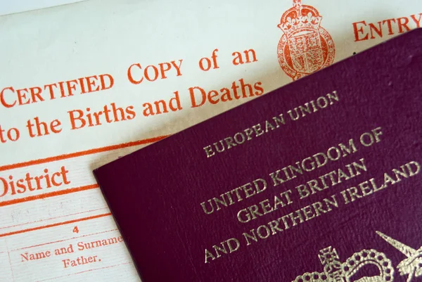 BC e Passaporte — Fotografia de Stock