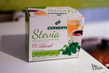 Stevia sweetener sachets clipart