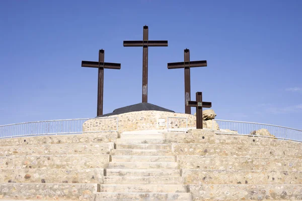 Cruzes em Hill em Rojales — Fotografia de Stock