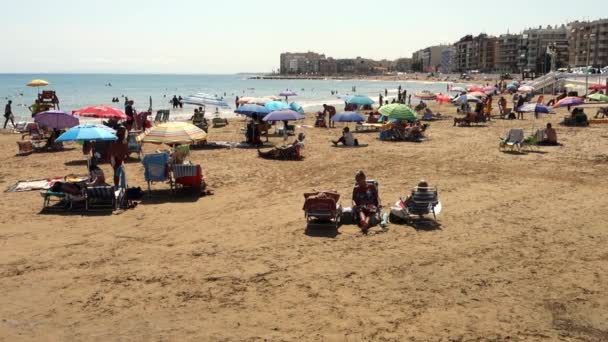 Scène plage espagnole — Video