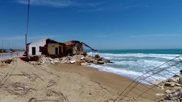 Tempestade danificada Guardamar — Vídeo de Stock