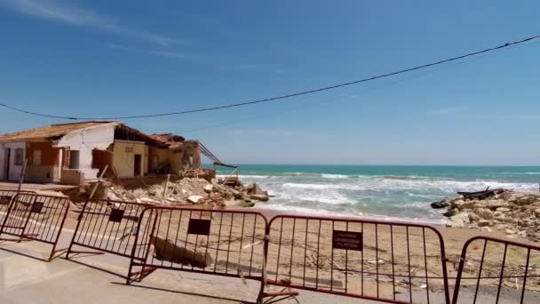 Tempestade danificada Guardamar — Vídeo de Stock