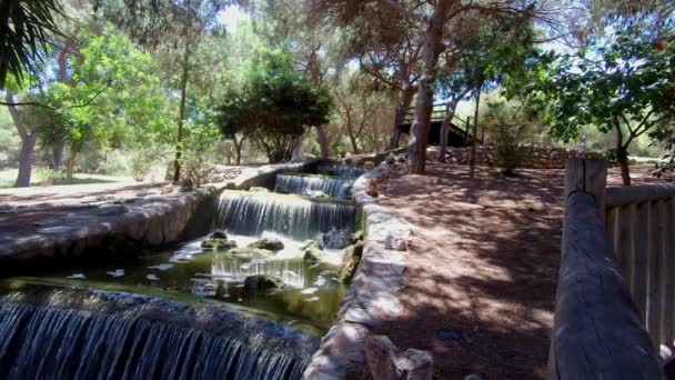 Watervoorziening in het park — Stockvideo