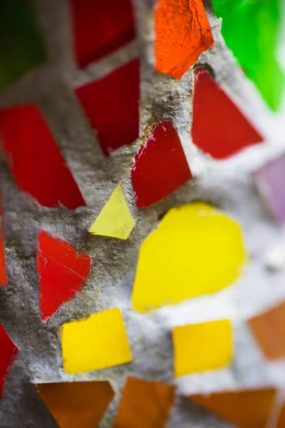 Elementos Mosaico Lámpara Rústica Sobre Fondo Madera Ventana Abierta Casa —  Fotos de Stock