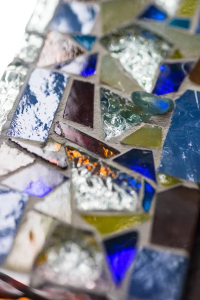 Elementos Vidro Mosaico Espelho Como Uma Ideia Conceitual Para Decorar — Fotografia de Stock