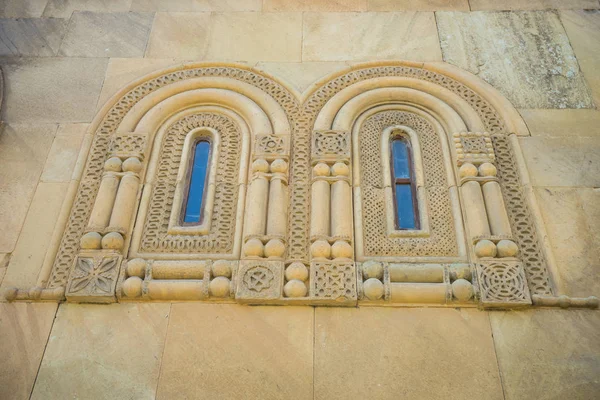 Híres Építészeti Remekműre Ortodox Katedrális Ertatsminda Kartli Területen Grúziában — Stock Fotó