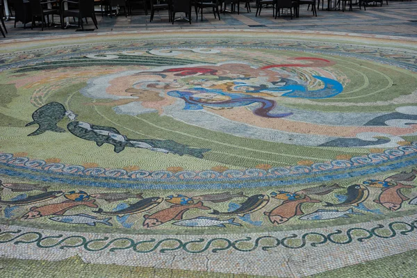 Batumi Georgien Juli 2018 Mosaikboden Auf Dem Berühmten Piazza Der — Stockfoto