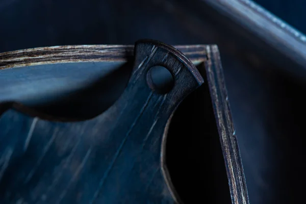 Régi Fából Készült Dobozok Vágódeszkát Vintage Sötét Fából Készült Asztal — Stock Fotó