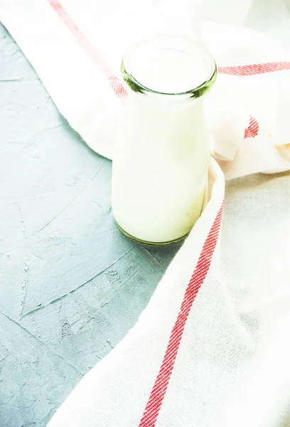 Vintage Bottle Milk Healthy Food Concept Copy Space — Stock Photo, Image