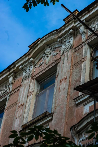 Ventanas Del Edificio Parte Histórica Tiflis Georgia —  Fotos de Stock