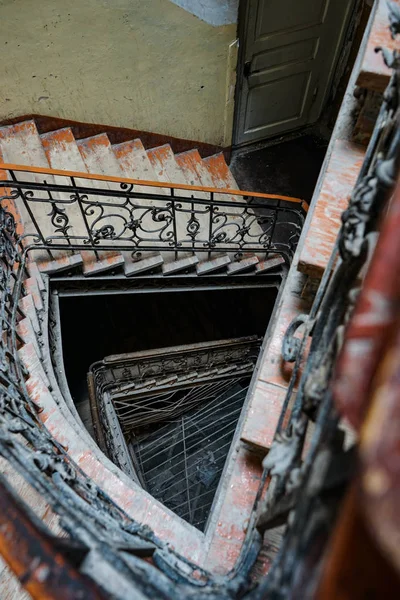 Ancien Escalier Dans Les Maisons Tbilissi Des Siècles République Géorgie — Photo