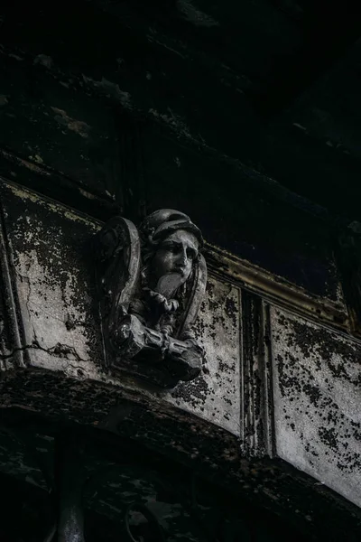 Decoración Fachada Antigua Casa Abandonada Parte Histórica Tiflis Georgia —  Fotos de Stock