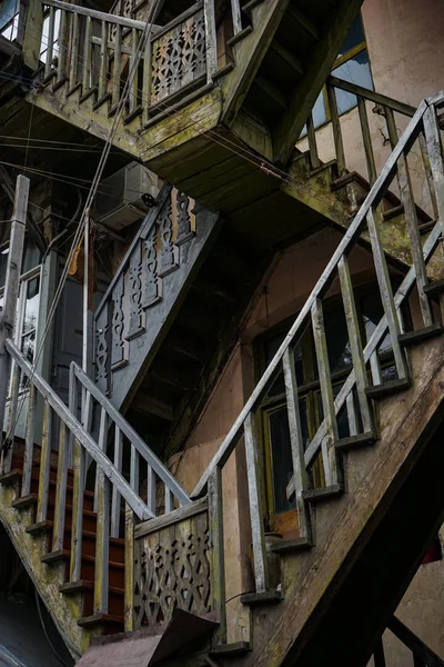 Régi Lépcsőház Tbiliszi Házak Században Grúz Köztársaság — Stock Fotó