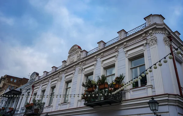 Facade Tbilisi Houses Centuries Art Nouveau Republic Georgia — Stock Photo, Image