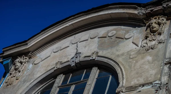 Dış Cephe Sololaki Alan Tiflis Yüzyılın Başlarında Avrupa Mimari Detay — Stok fotoğraf