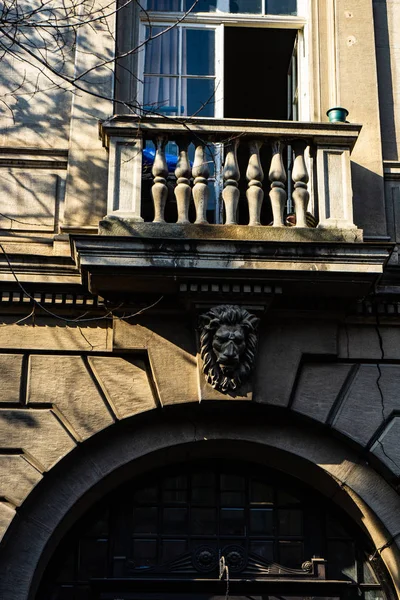 Exterieur Detail Van Gevels Sololaki Gebied Tbilisi Architectuur Van 18E — Stockfoto