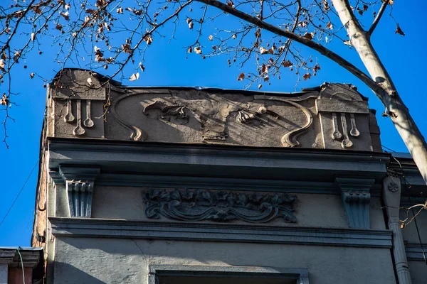 Detalhe Exterior Fachadas Área Sololaki Tbilisi Arquitetura Século Xviii Início — Fotografia de Stock