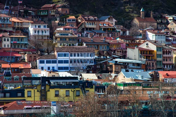 Famous Carving Balconies Old Town Tbilisi Georgia — Stock Photo, Image